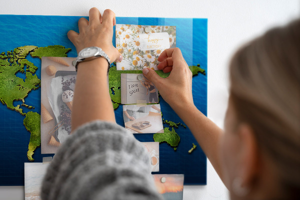 Magneetbord Wereldkaart