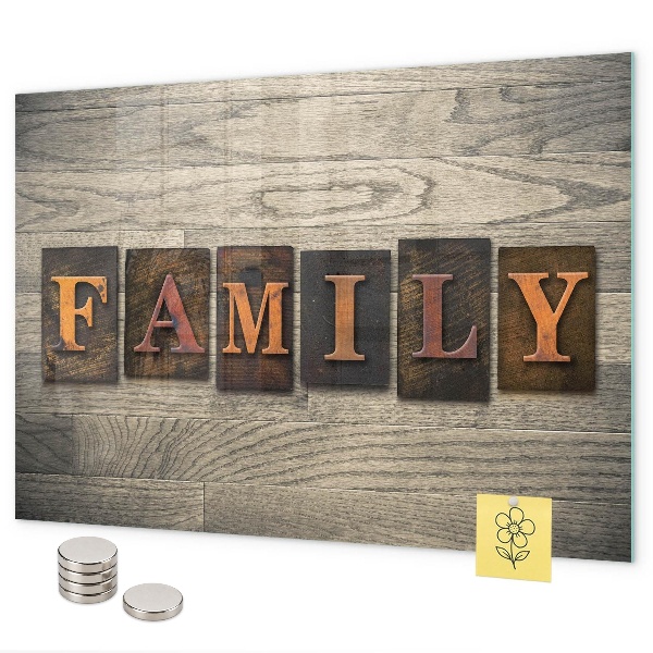 Magnetisch bord Familie van inscripties