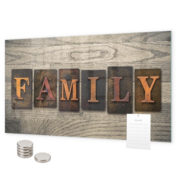 Magnetisch bord Familie van inscripties