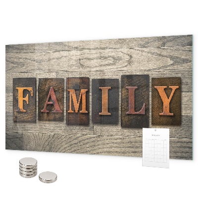 Magnetisch bord Familie van inscripties