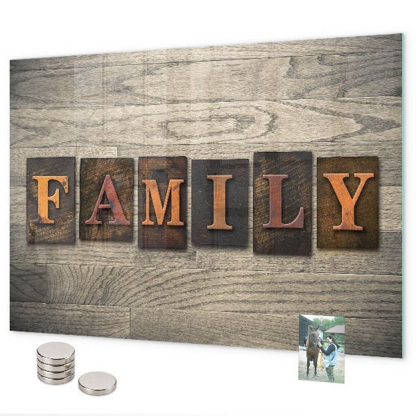 Magnetisch bord Familie van inscripties