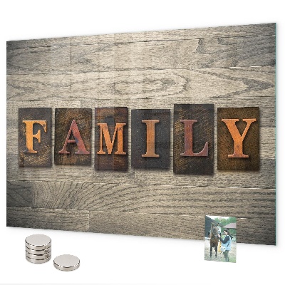 Magnetisch bord Familie van inscripties
