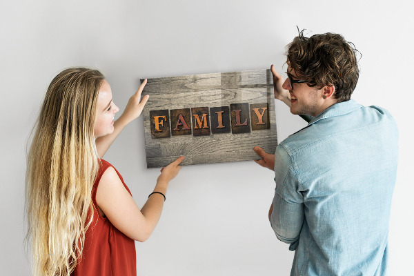 Magnetisch bord Familie van inscripties