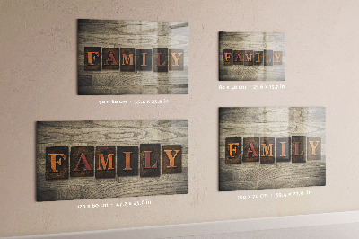 Magnetisch bord Familie van inscripties