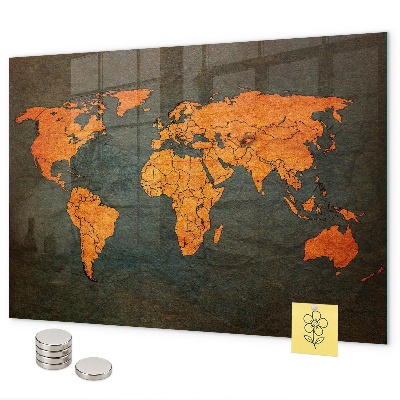 Magneetbord Wereldkaart