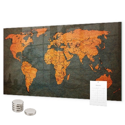 Magneetbord Wereldkaart