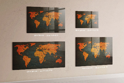 Magneetbord Wereldkaart