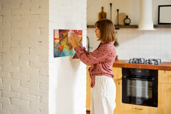 Magnetisch bord Decoratieve wereldkaart