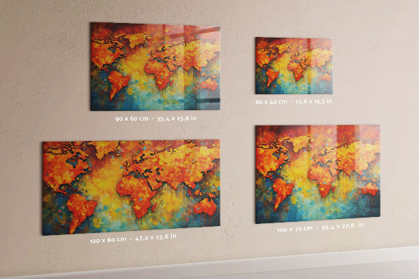 Magnetisch bord Decoratieve wereldkaart