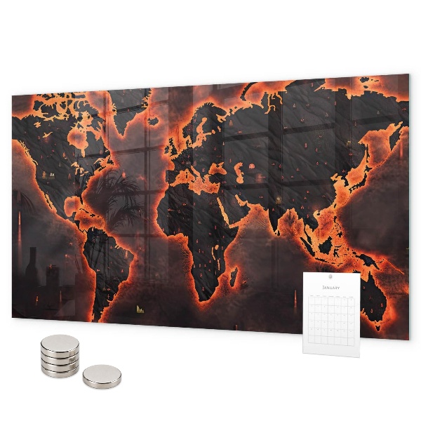 Magneetbord Wereldkaart