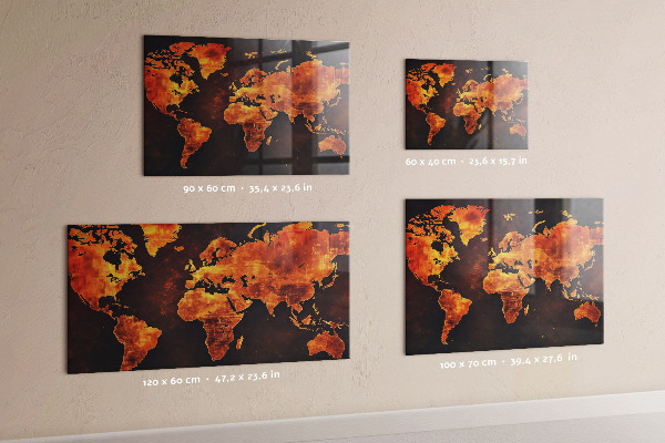 Magnetisch bord Wereldkaart