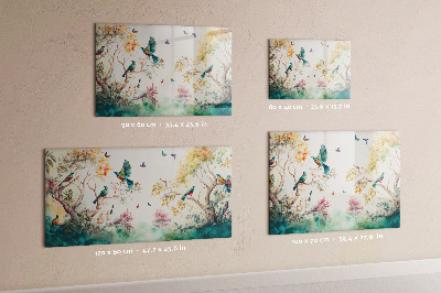 Magneetbord Bloemen, vogels, natuur