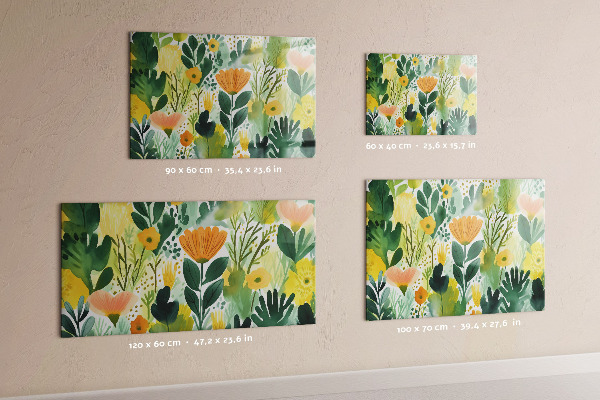 Magneetbord Aquarel bloemen