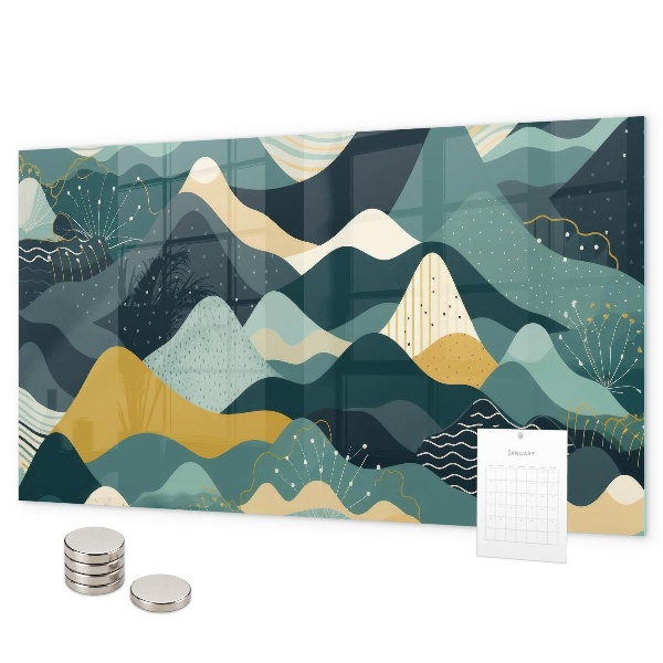 Magnetisch bord Illustratieve bergen