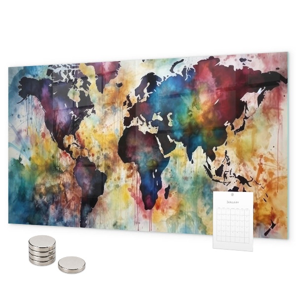 Magneetbord Aquarelkaart