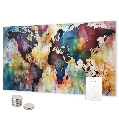 Magneetbord Aquarelkaart
