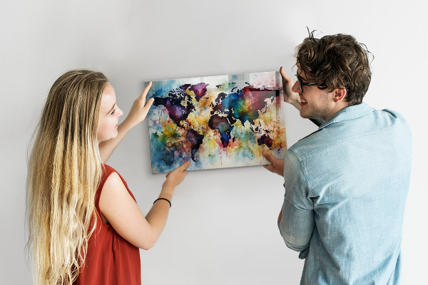 Magneetbord Aquarelkaart