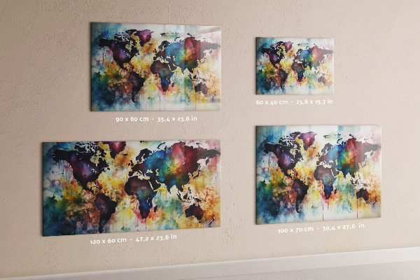 Magneetbord Aquarelkaart