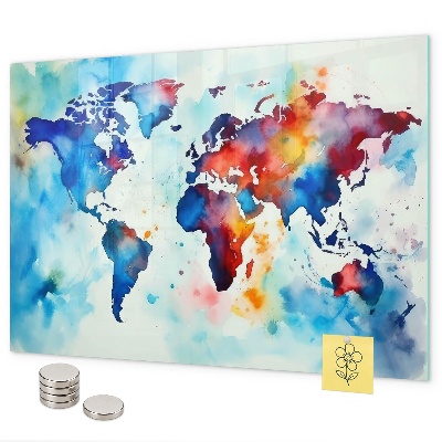 Magneetbord Geschilderde kaart