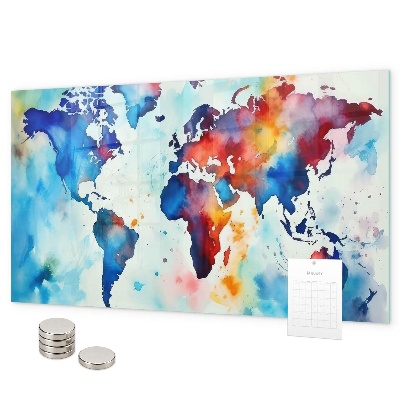 Magneetbord Geschilderde kaart