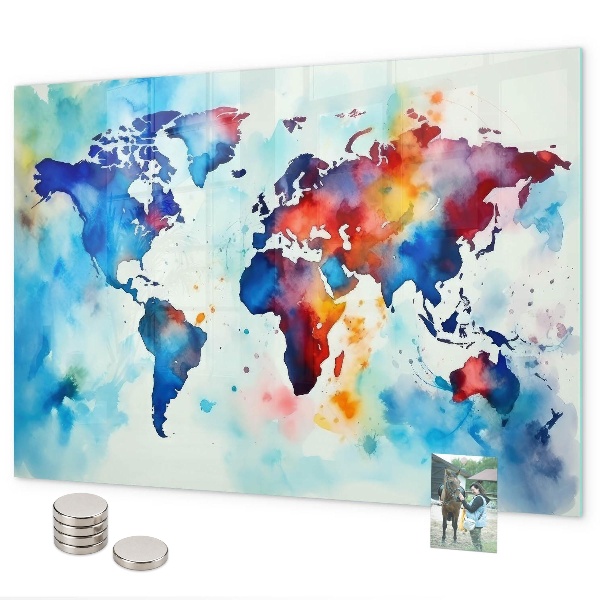 Magneetbord Geschilderde kaart