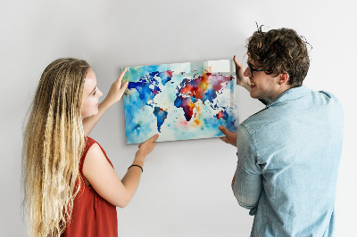 Magneetbord Geschilderde kaart