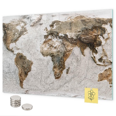 Magneetbord Oude wereldkaart