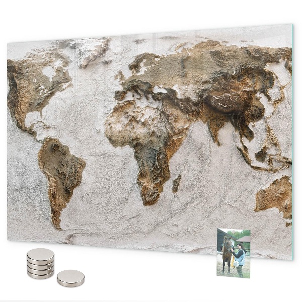 Magneetbord Oude wereldkaart