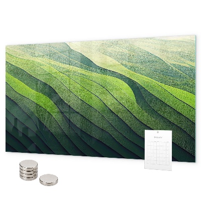 Magneetbord Abstracte groene velden