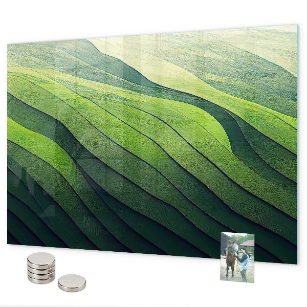 Magneetbord Abstracte groene velden