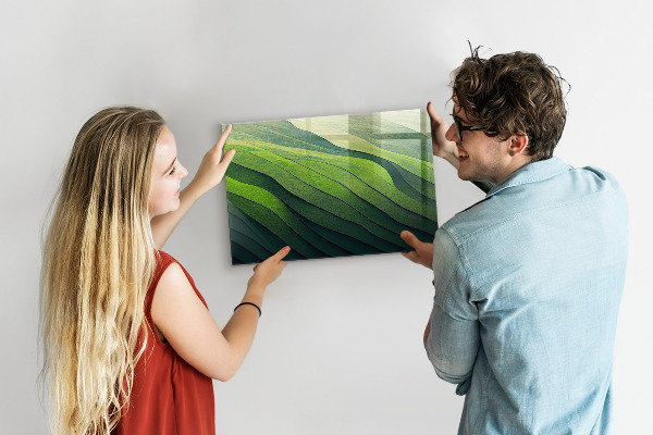 Magneetbord Abstracte groene velden