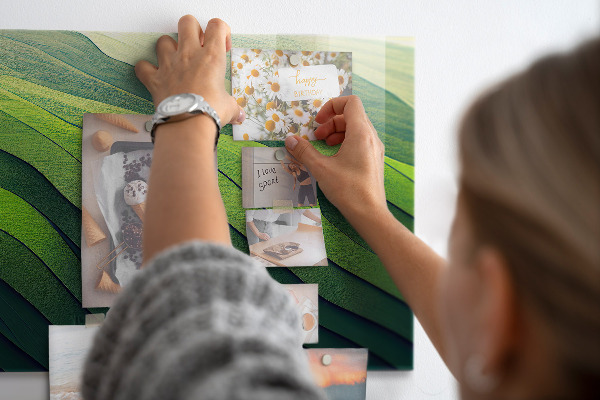 Magneetbord Abstracte groene velden