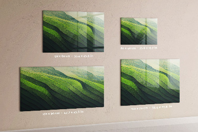 Magneetbord Abstracte groene velden