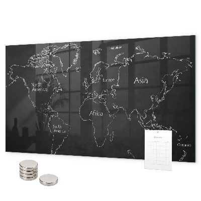 Magneetbord Landen op de wereldkaart