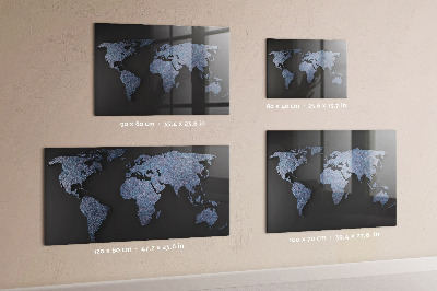 Magneetbord 3D-wereldkaart