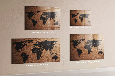 Magnetisch bord Wereldkaart
