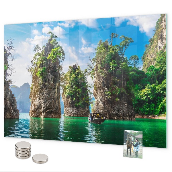 Magneetbord Bomen aan het meer, natuur