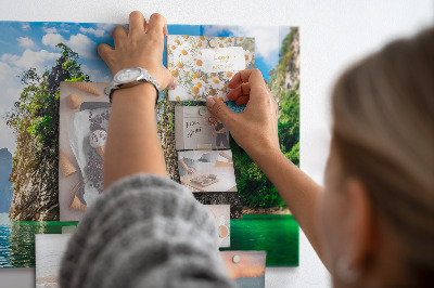 Magneetbord Bomen aan het meer, natuur
