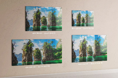 Magneetbord Bomen aan het meer, natuur