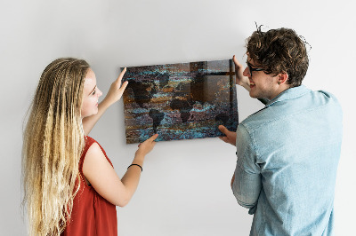 Magneetbord Rust wereldkaart