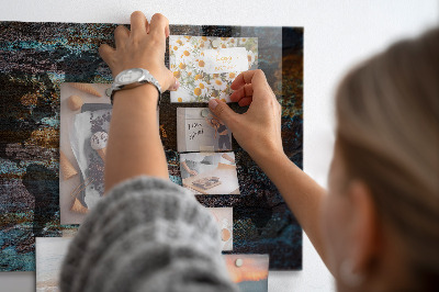 Magneetbord Rust wereldkaart