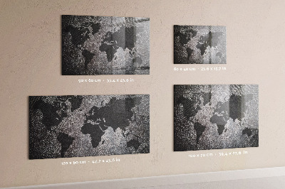 Magnetisch bord Concrete wereldkaart