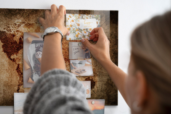 Magneetbord Oude wereldkaart