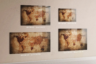 Magneetbord Oude wereldkaart