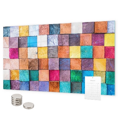 Magneetbord Houten kubussen