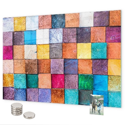 Magneetbord Houten kubussen