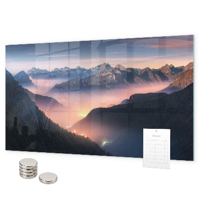 Magneetbord Landschap met bergtoppen