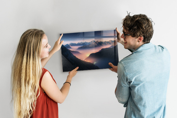 Magneetbord Landschap met bergtoppen