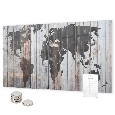 Magneetbord De wereld op board.