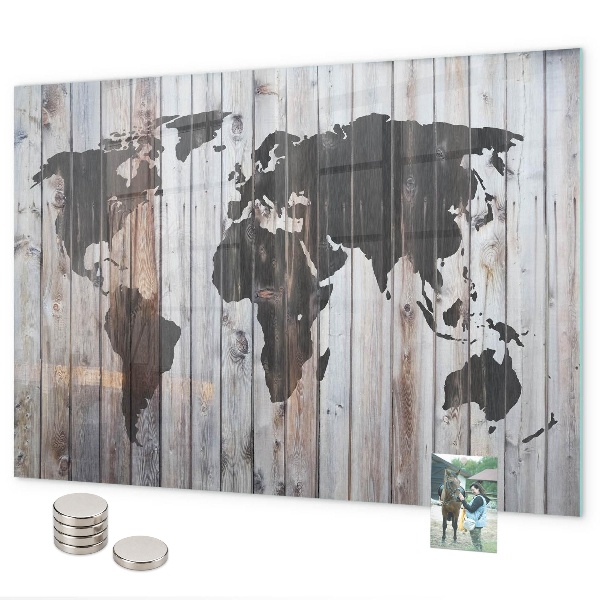 Magneetbord De wereld op board.